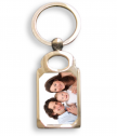 Metal keychain with your photo and text